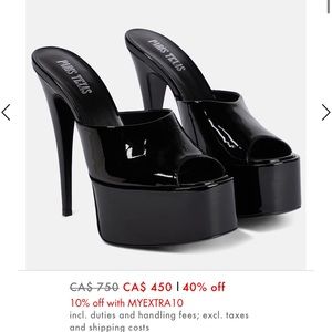 PARIS TEXAS PATENT BLACK HEELS